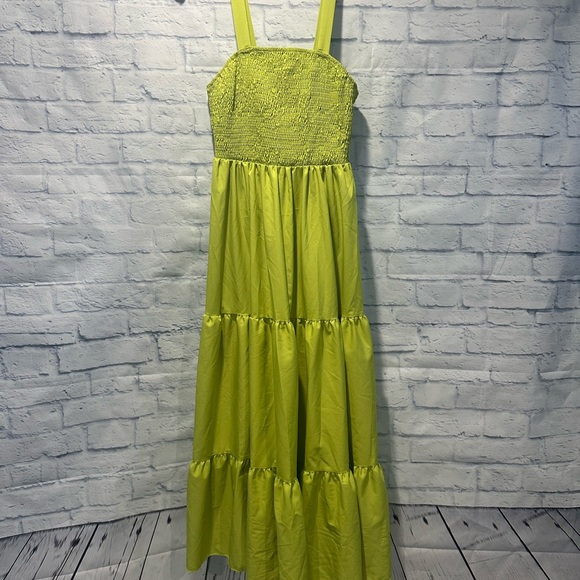 Lime Green Sleeveless Maxi Dress XL - Picture 4 of 5